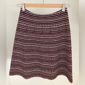 Alaia Brown and White A-Line Skirt